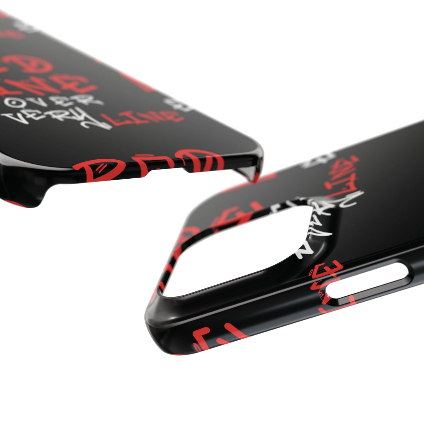 Red Line over Every Line Slim Cases iphone, Samsung galaxy