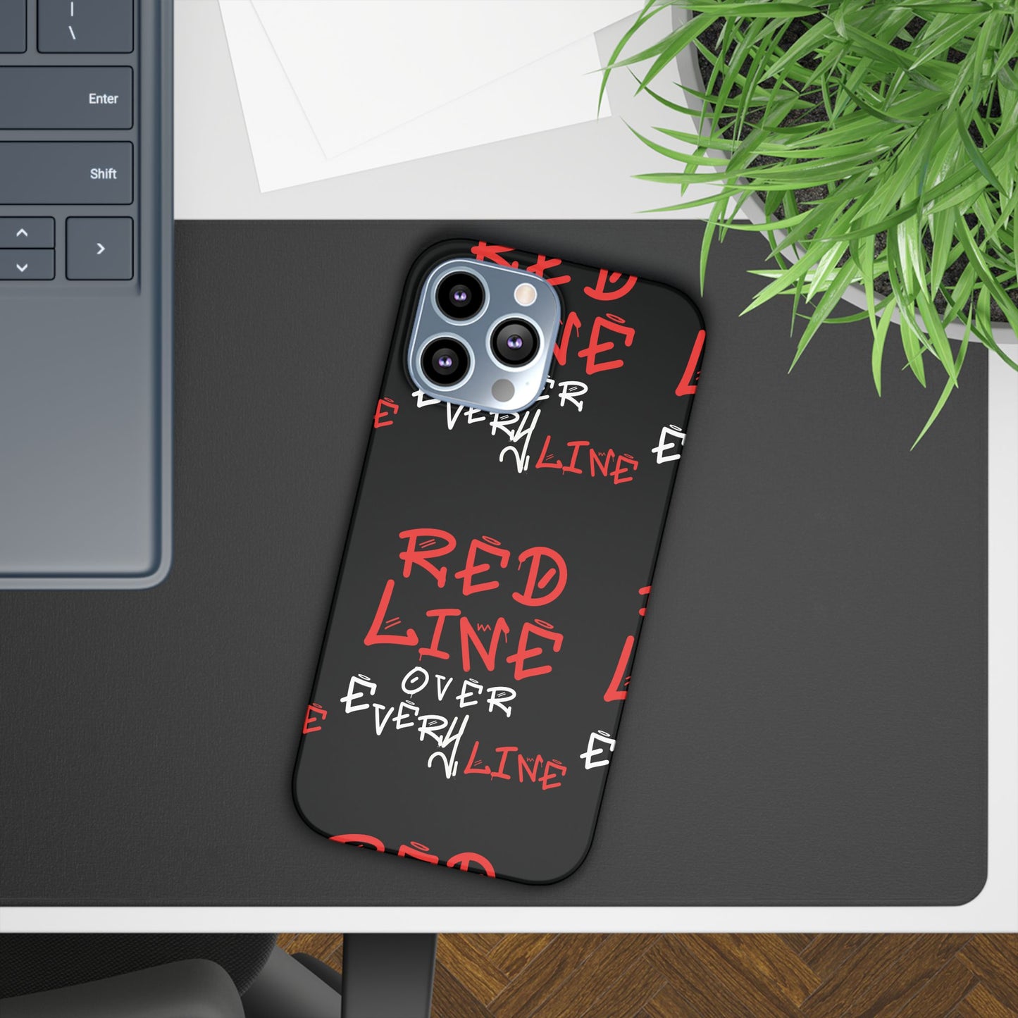 Red Line over Every Line Slim Cases iphone, Samsung galaxy