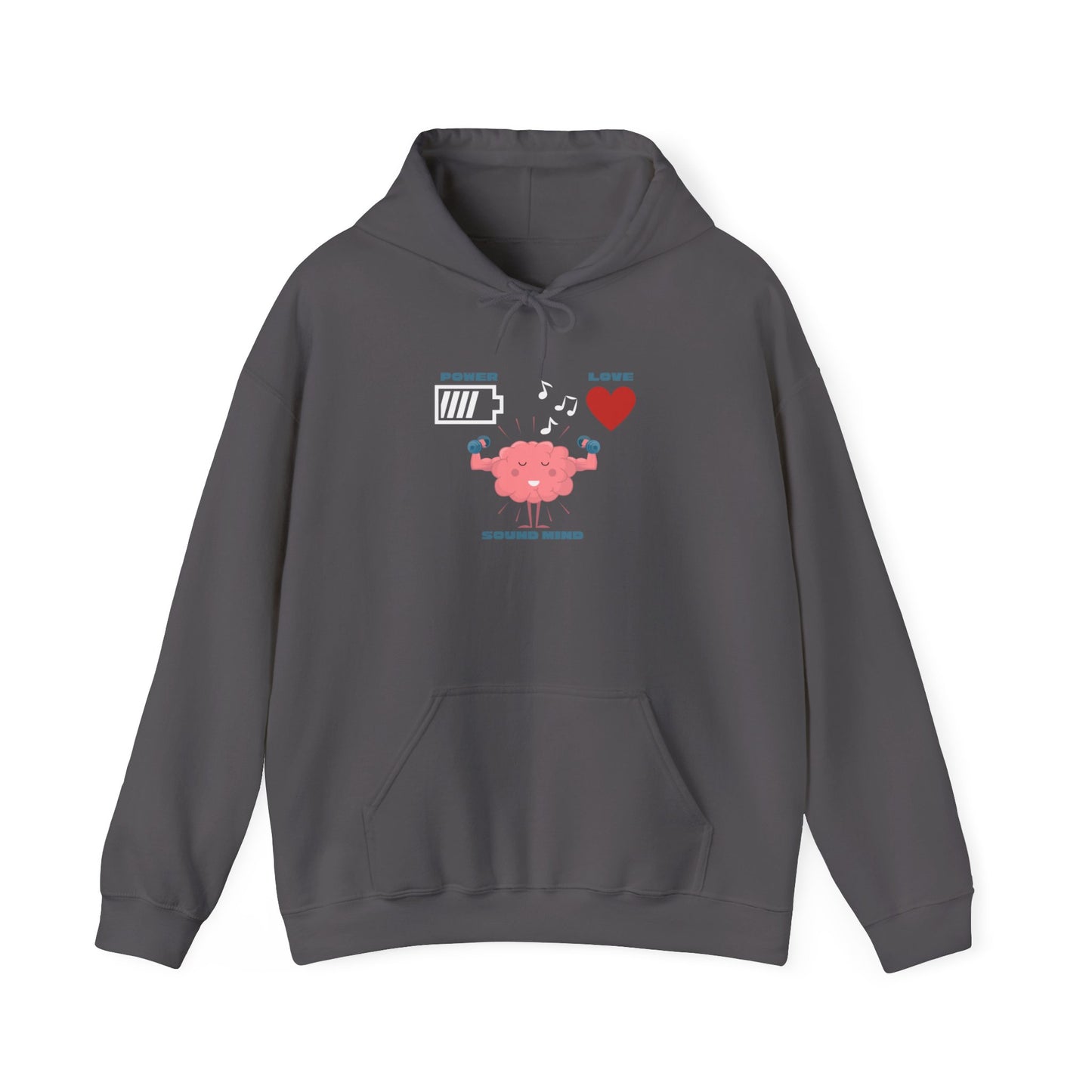 Power, Love, Sound Mind Faith based clothing, Unisex Heavy Blend™ Hooded Sweatshirt Christian Apparel, Christ is King, Blood of Jesus.