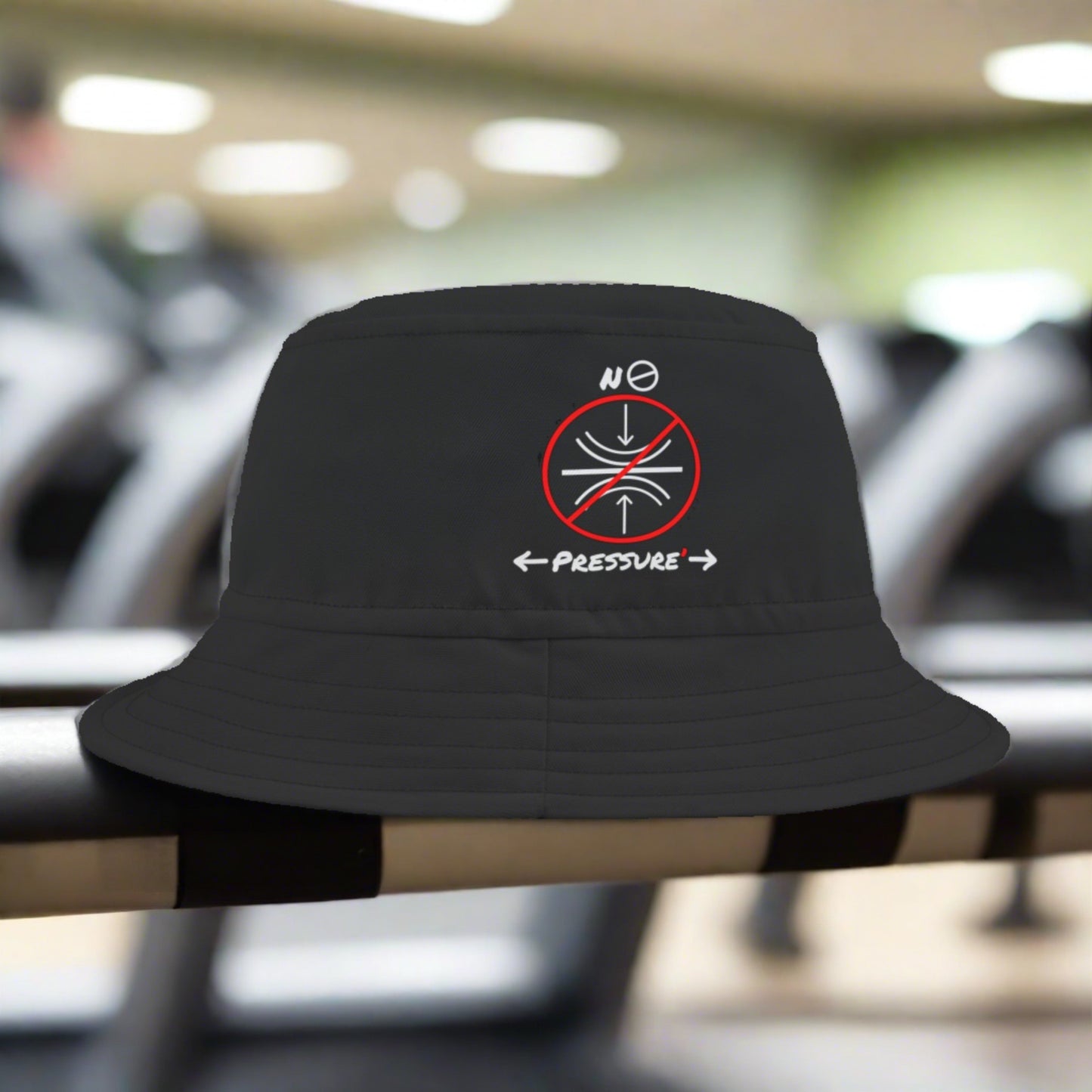 No pressure (Black) Bucket Hat (AOP) by Ian&Ethans