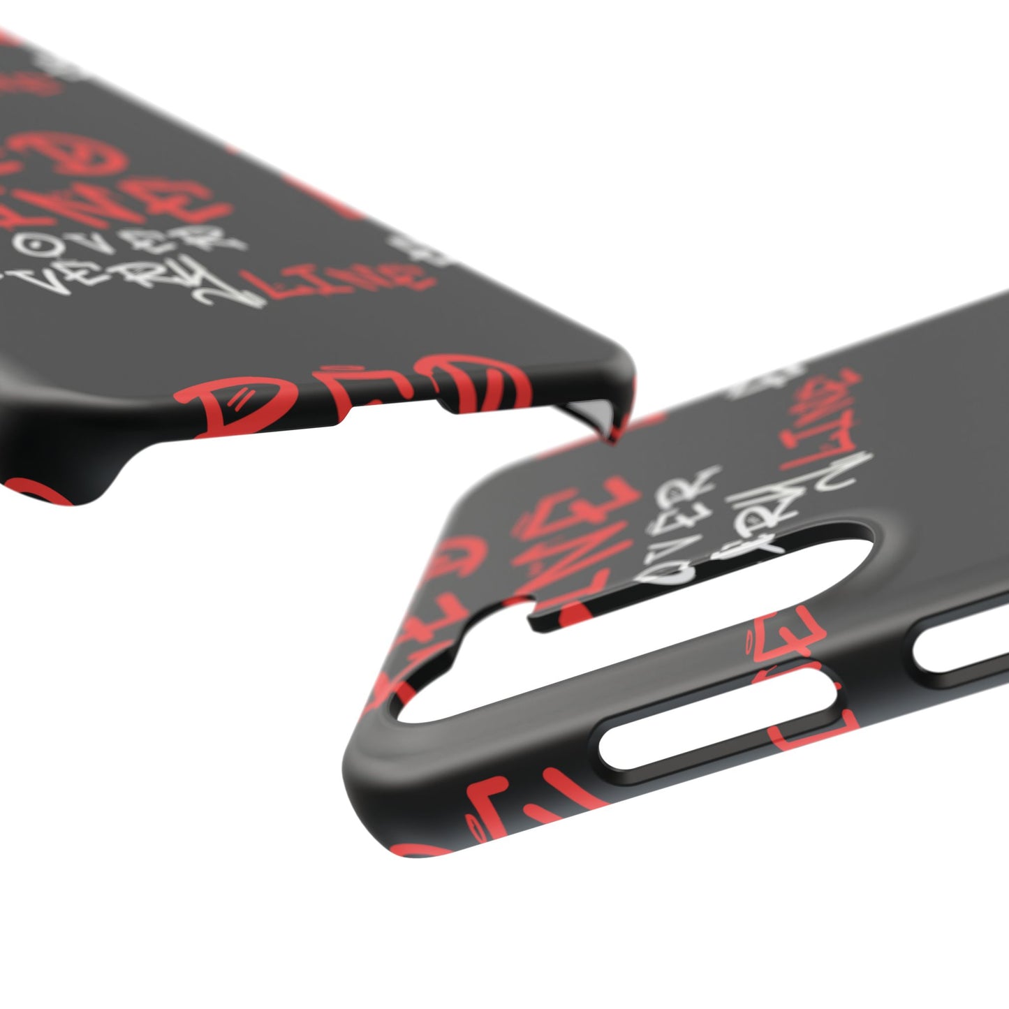 Red Line over Every Line Slim Cases iphone, Samsung galaxy
