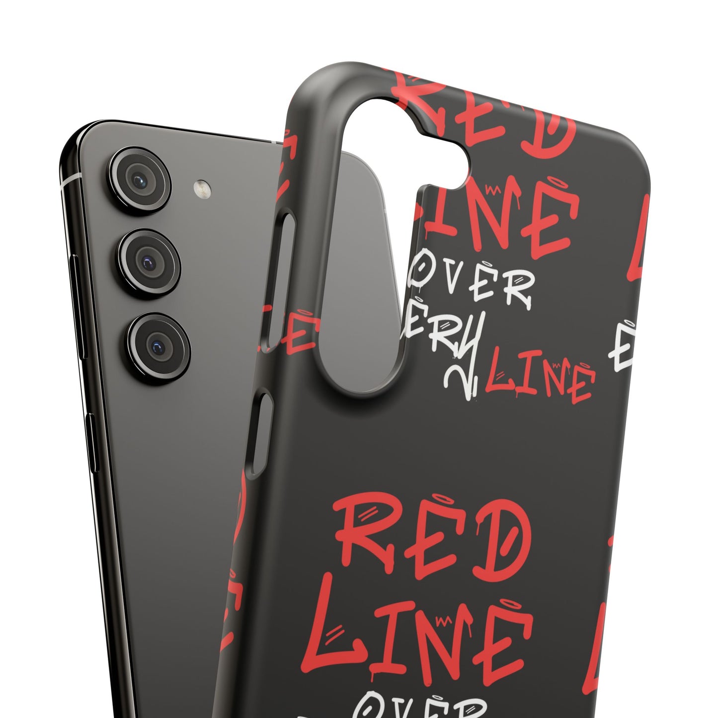 Red Line over Every Line Slim Cases iphone, Samsung galaxy
