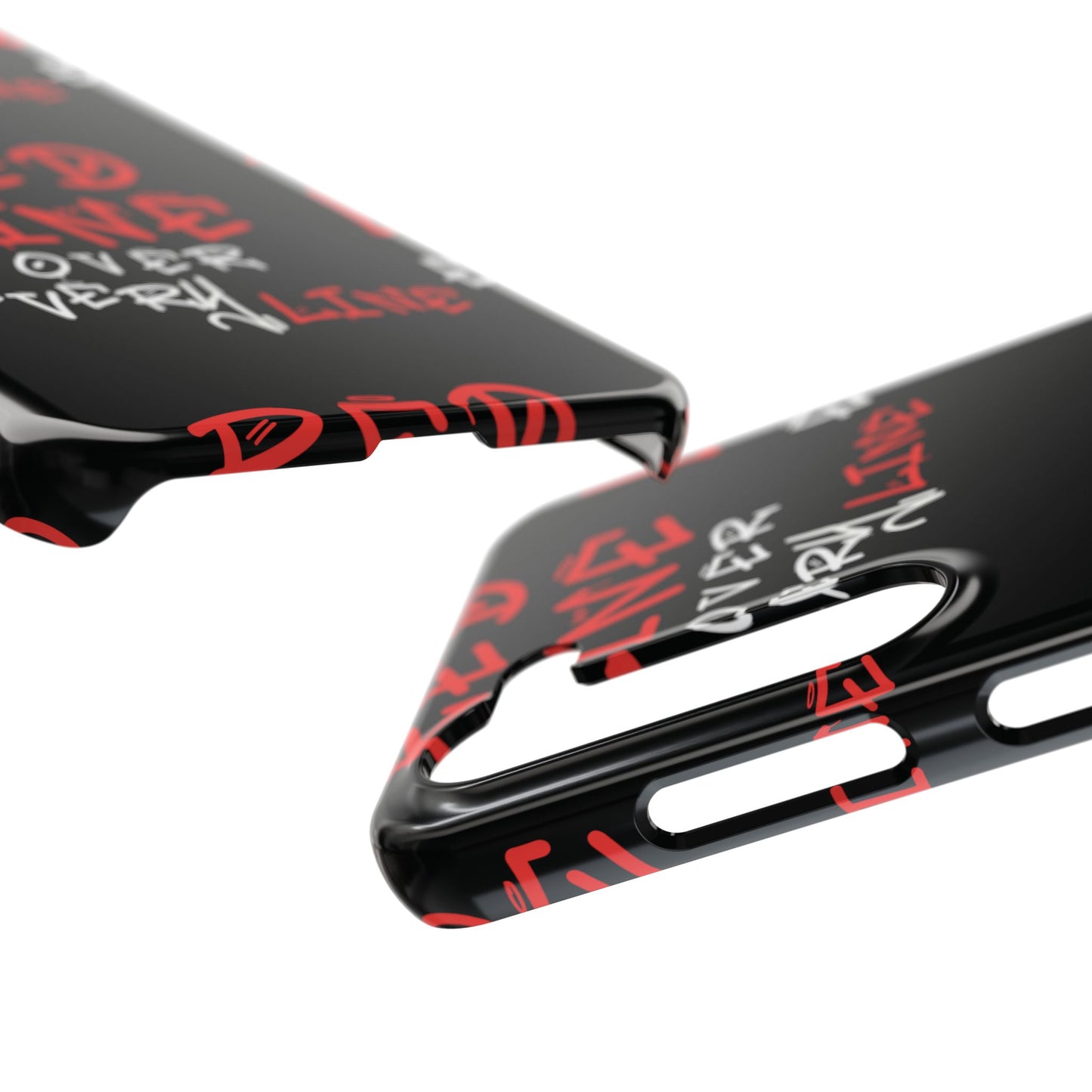 Red Line over Every Line Slim Cases iphone, Samsung galaxy