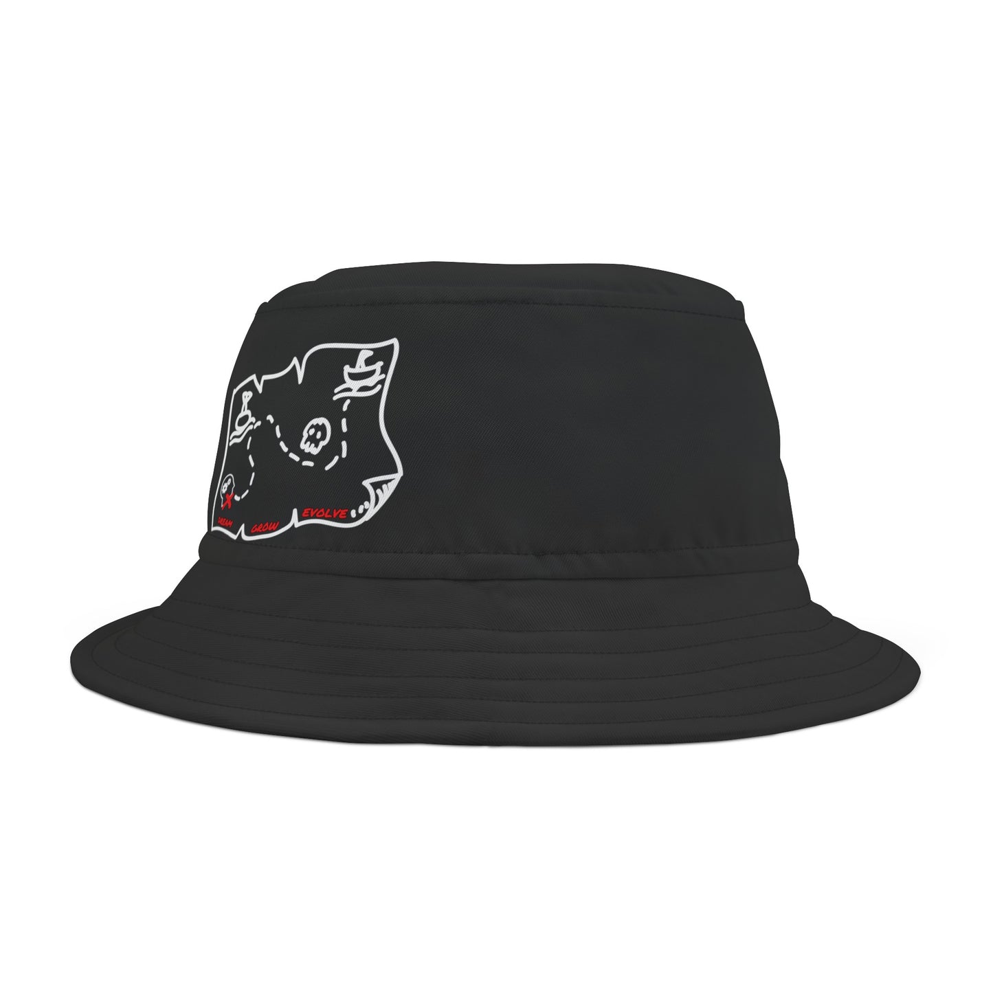 No pressure (Black) Bucket Hat (AOP) by Ian&Ethans