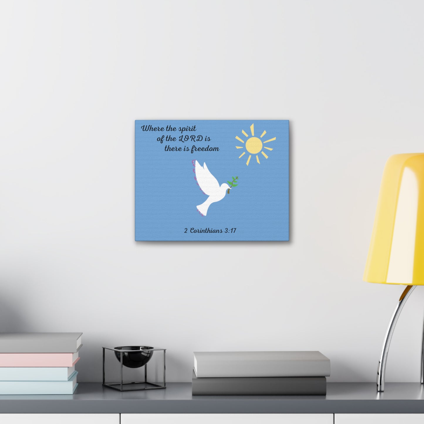 Spirit of freedom Canvas Gallery Wraps, Christian home decor, Christian wall art, Christmas gift, Perfect gift, Religious gift, Inspirational scripture,