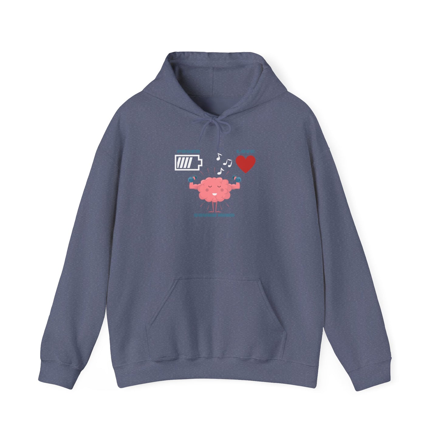 Power, Love, Sound Mind Faith based clothing, Unisex Heavy Blend™ Hooded Sweatshirt Christian Apparel, Christ is King, Blood of Jesus.