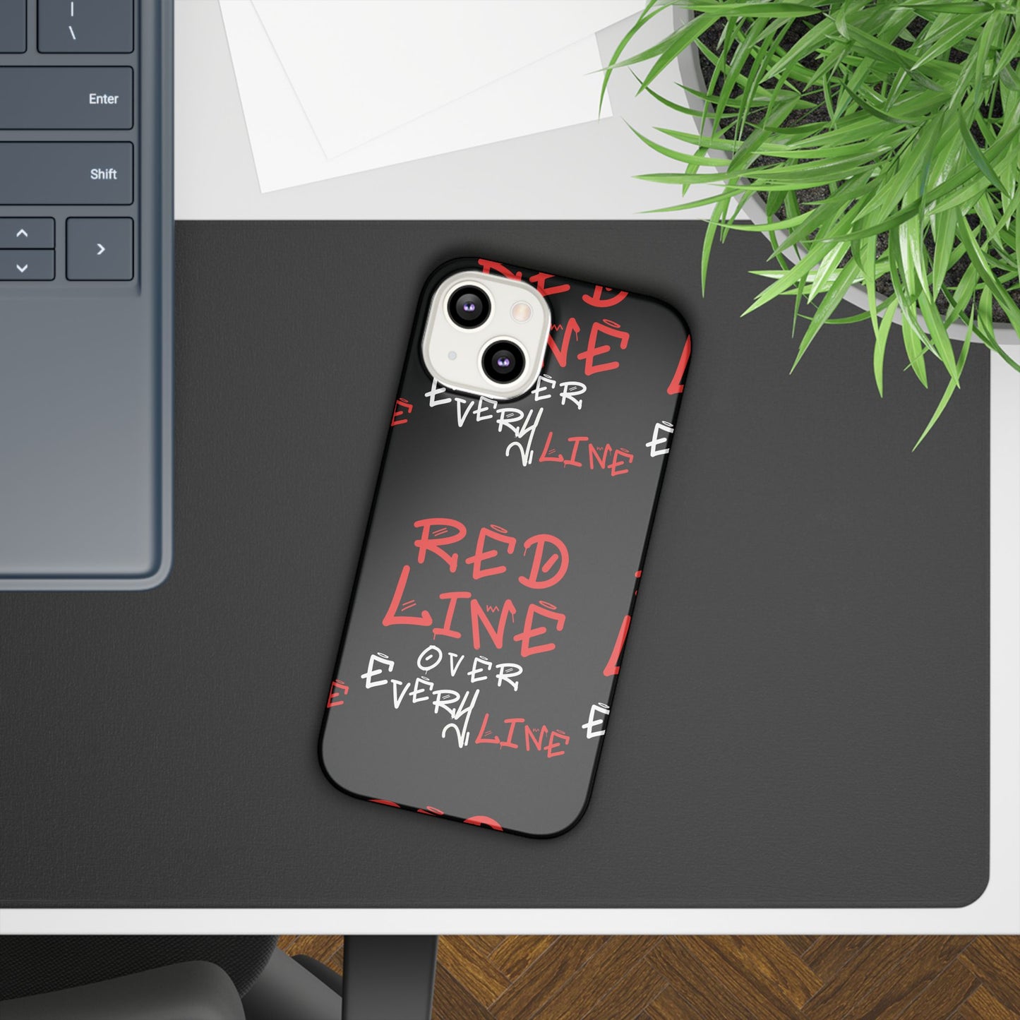 Red Line over Every Line Slim Cases iphone, Samsung galaxy