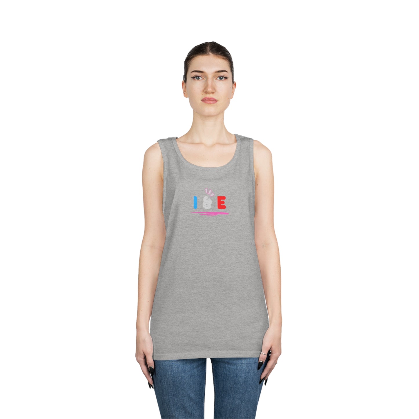 I&E Official Logo Unisex Heavy Cotton Tank Top Casual wear, Ian and Ethans