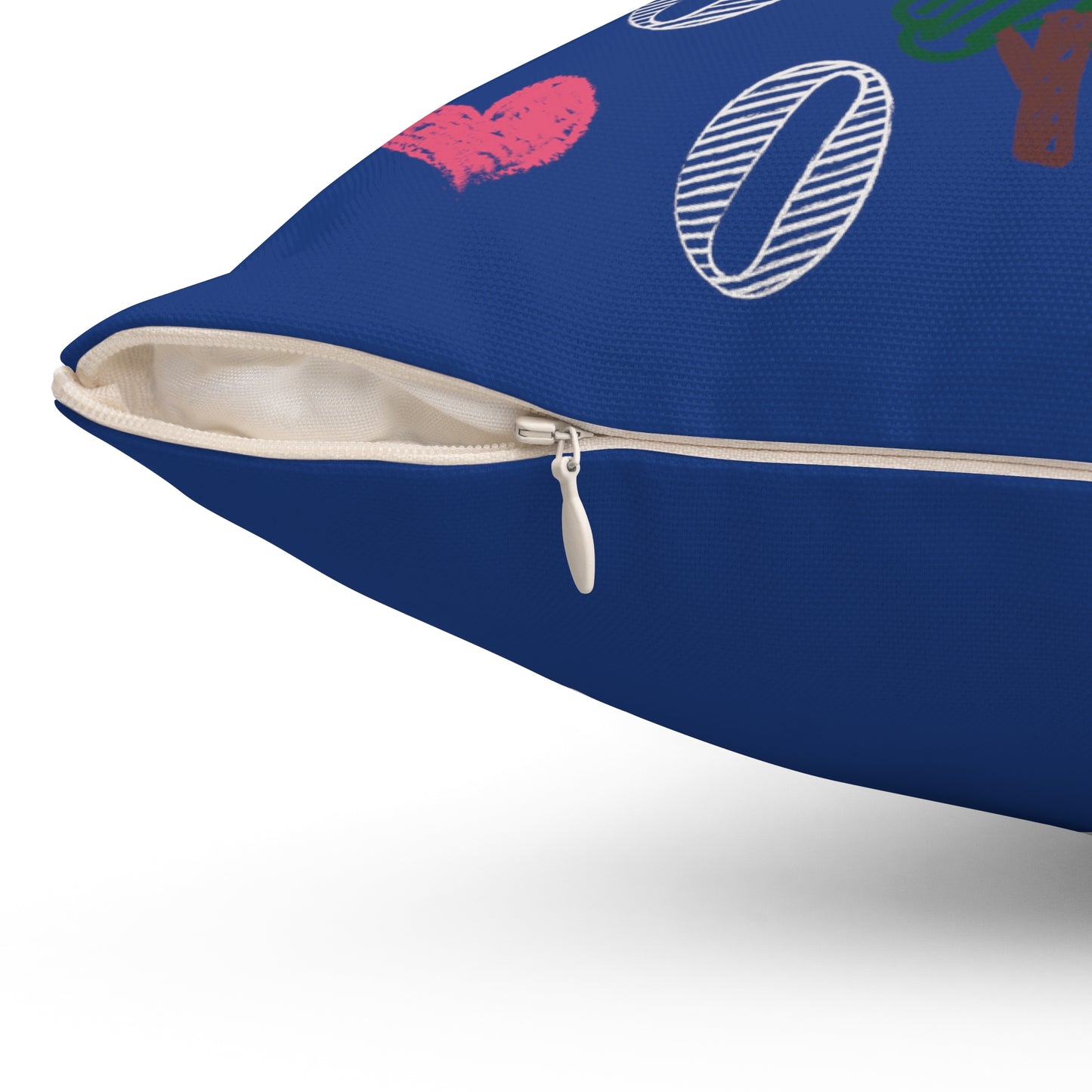 Psalms 91:7 Spun Polyester Square Pillow Christian home decor , Christ is King, God is love, Blood of Jesus, Sweet Psalmist