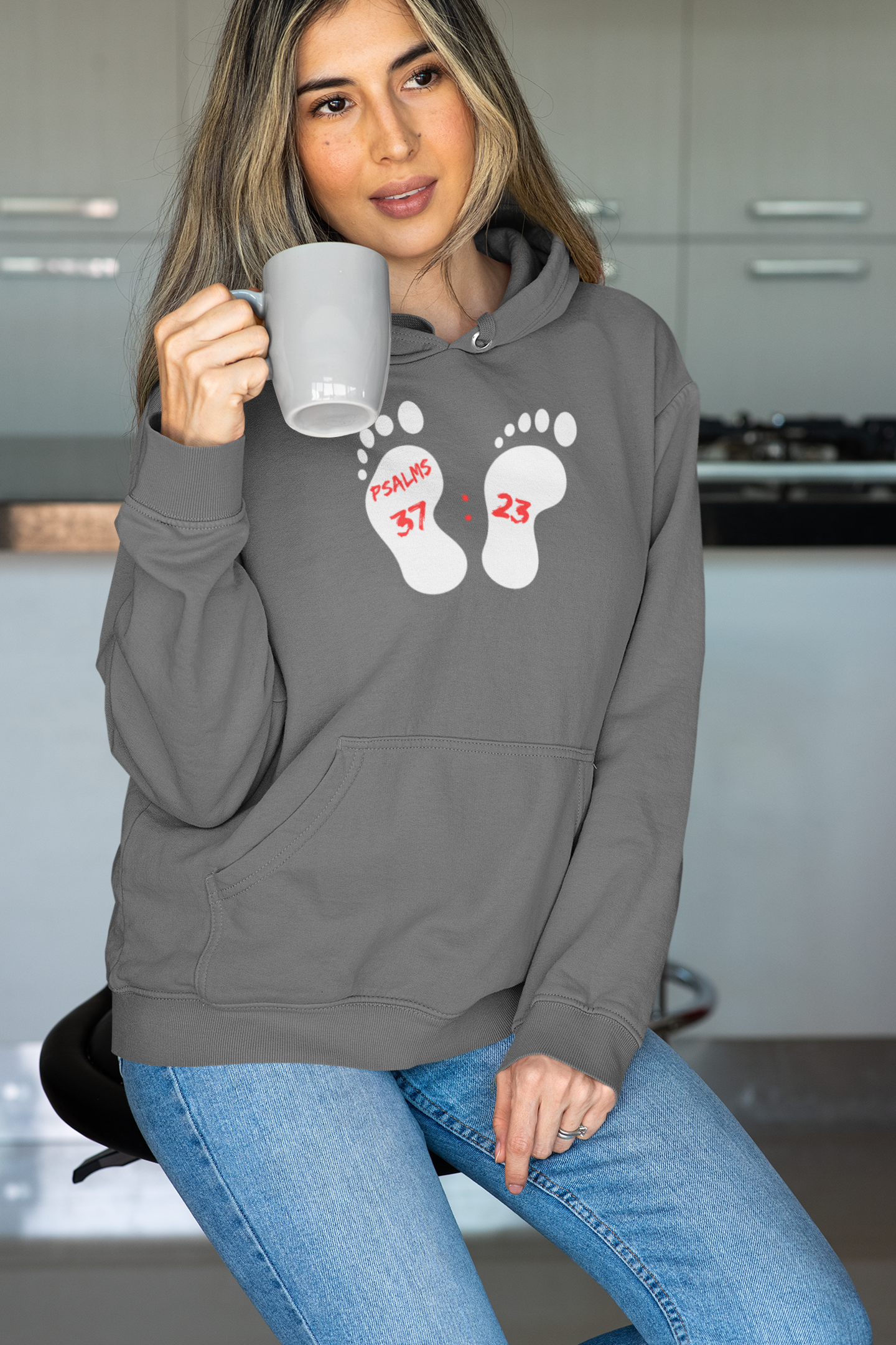 Psalms 37:23 Unisex Hooded Sweatshirt by Ian&Ethans