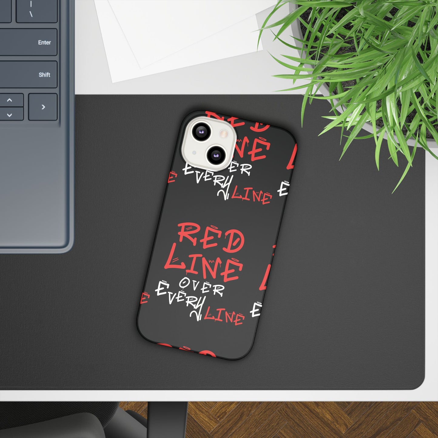 Red Line over Every Line Slim Cases iphone, Samsung galaxy