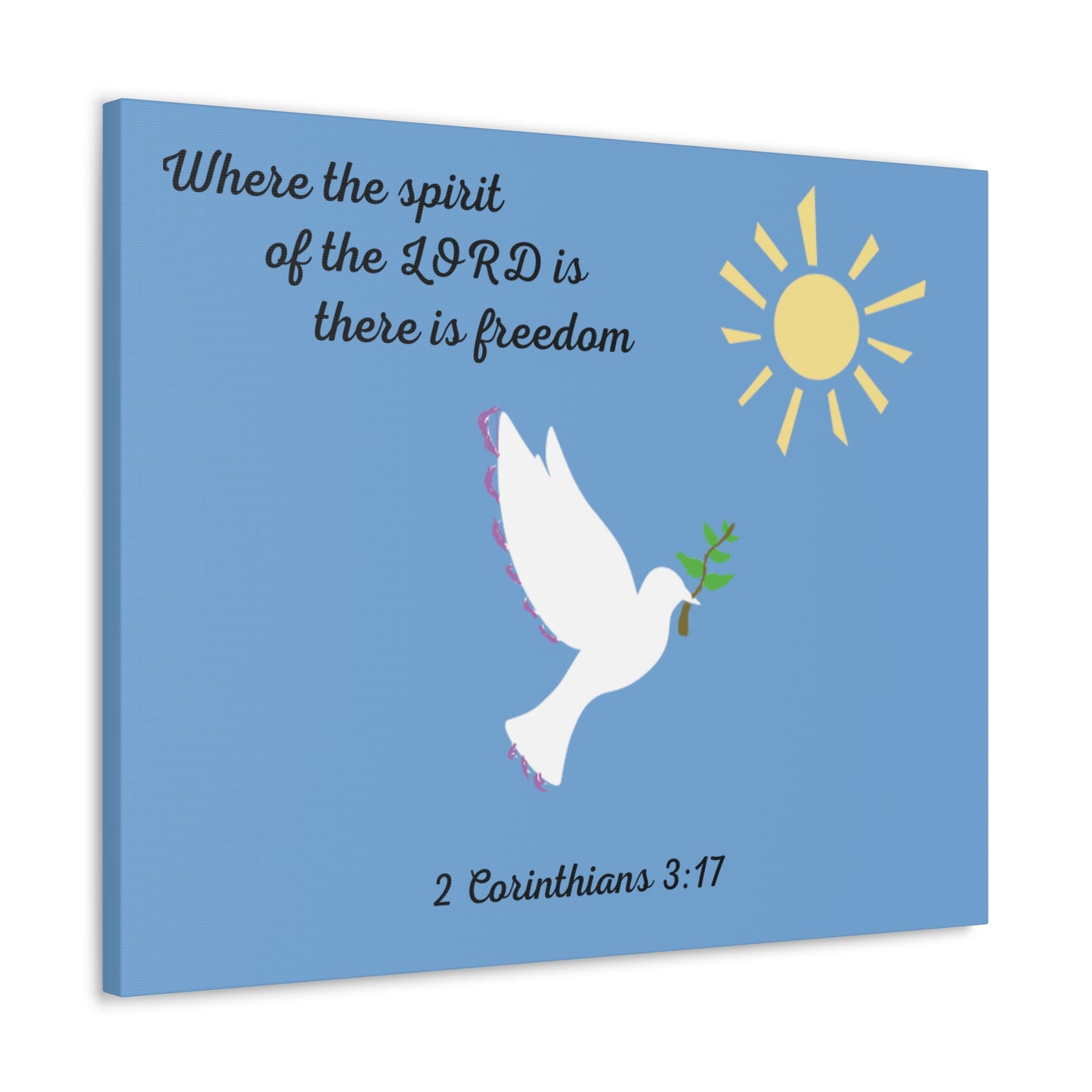Spirit of freedom Canvas Gallery Wraps, Christian home decor, Christian wall art, Christmas gift, Perfect gift, Religious gift, Inspirational scripture,