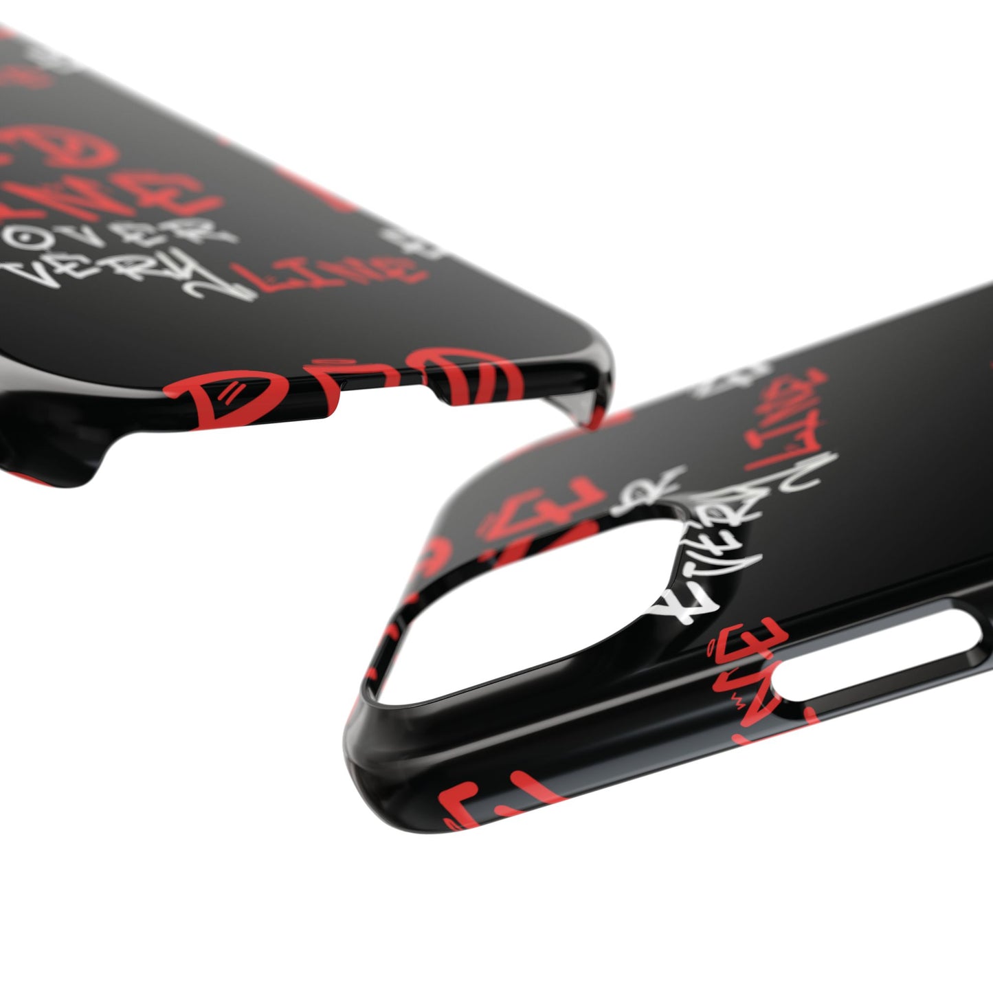 Red Line over Every Line Slim Cases iphone, Samsung galaxy