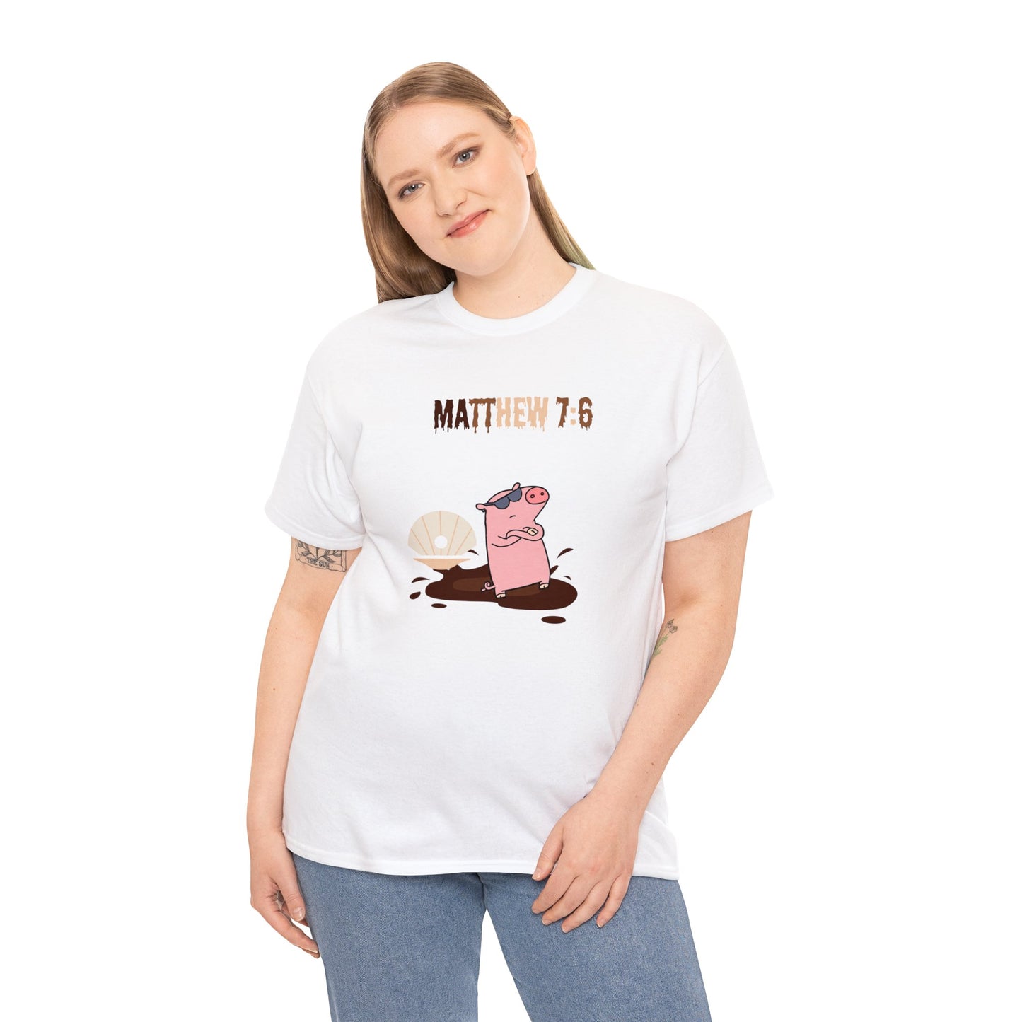 Matthew 7:6 Unisex Heavy Cotton Tee  Christian clothing, Faith based apparel, Graphic t-shirt, Inspirational scriptures, Religious gift, Christmas gift, Perfect gift