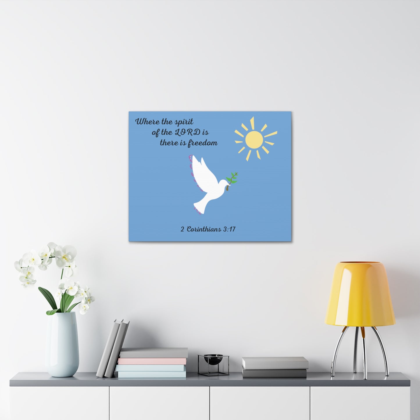 Spirit of freedom Canvas Gallery Wraps, Christian home decor, Christian wall art, Christmas gift, Perfect gift, Religious gift, Inspirational scripture,