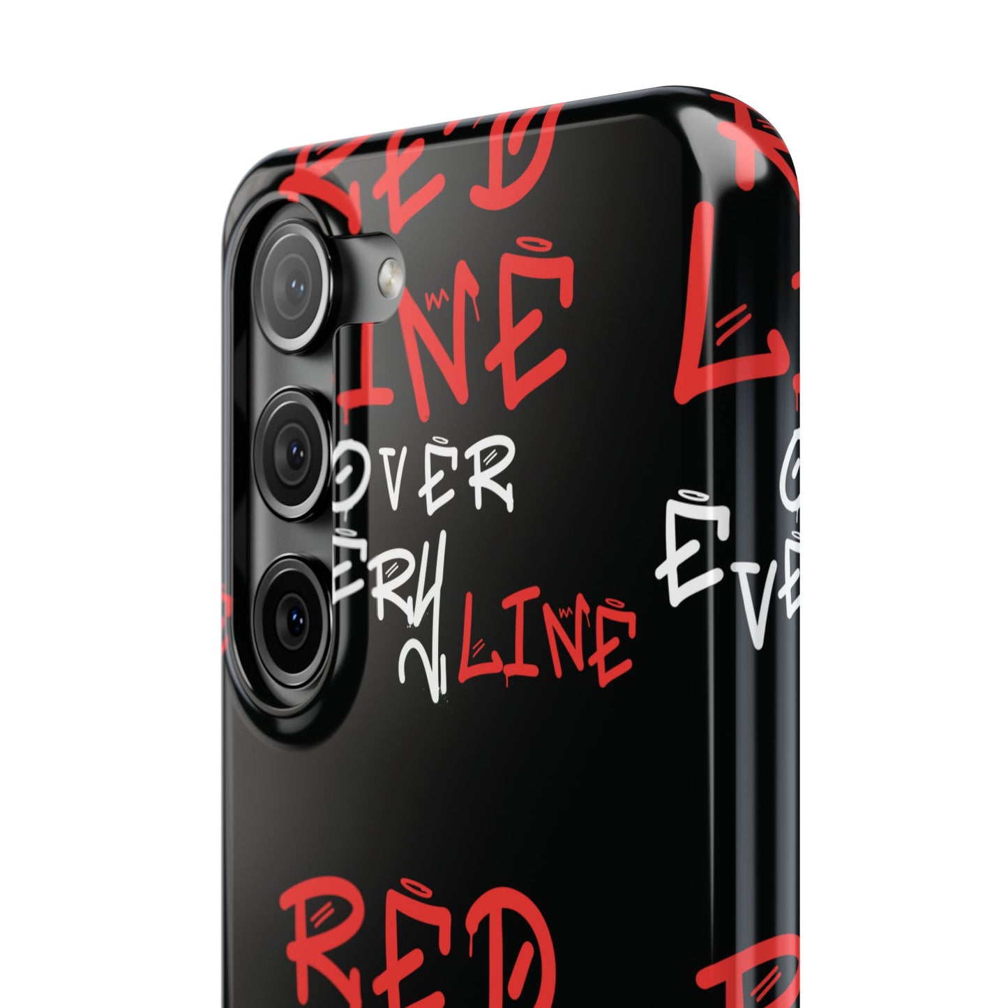 Red Line over Every Line Slim Cases iphone, Samsung galaxy
