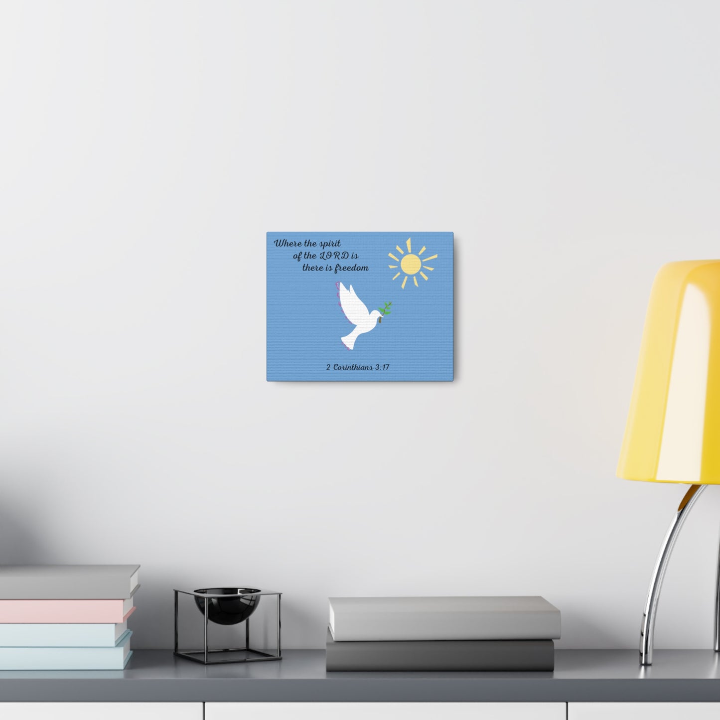 Spirit of freedom Canvas Gallery Wraps, Christian home decor, Christian wall art, Christmas gift, Perfect gift, Religious gift, Inspirational scripture,