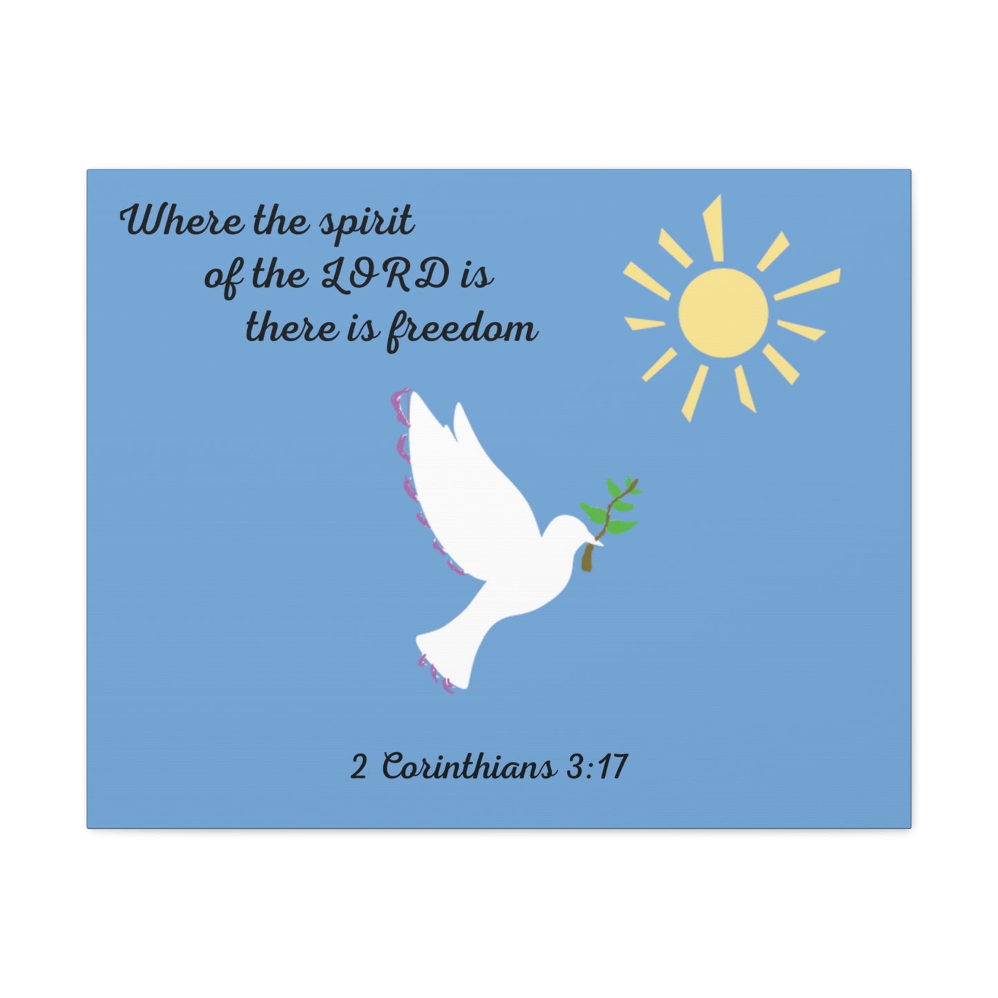 Spirit of freedom Canvas Gallery Wraps, Christian home decor, Christian wall art, Christmas gift, Perfect gift, Religious gift, Inspirational scripture,