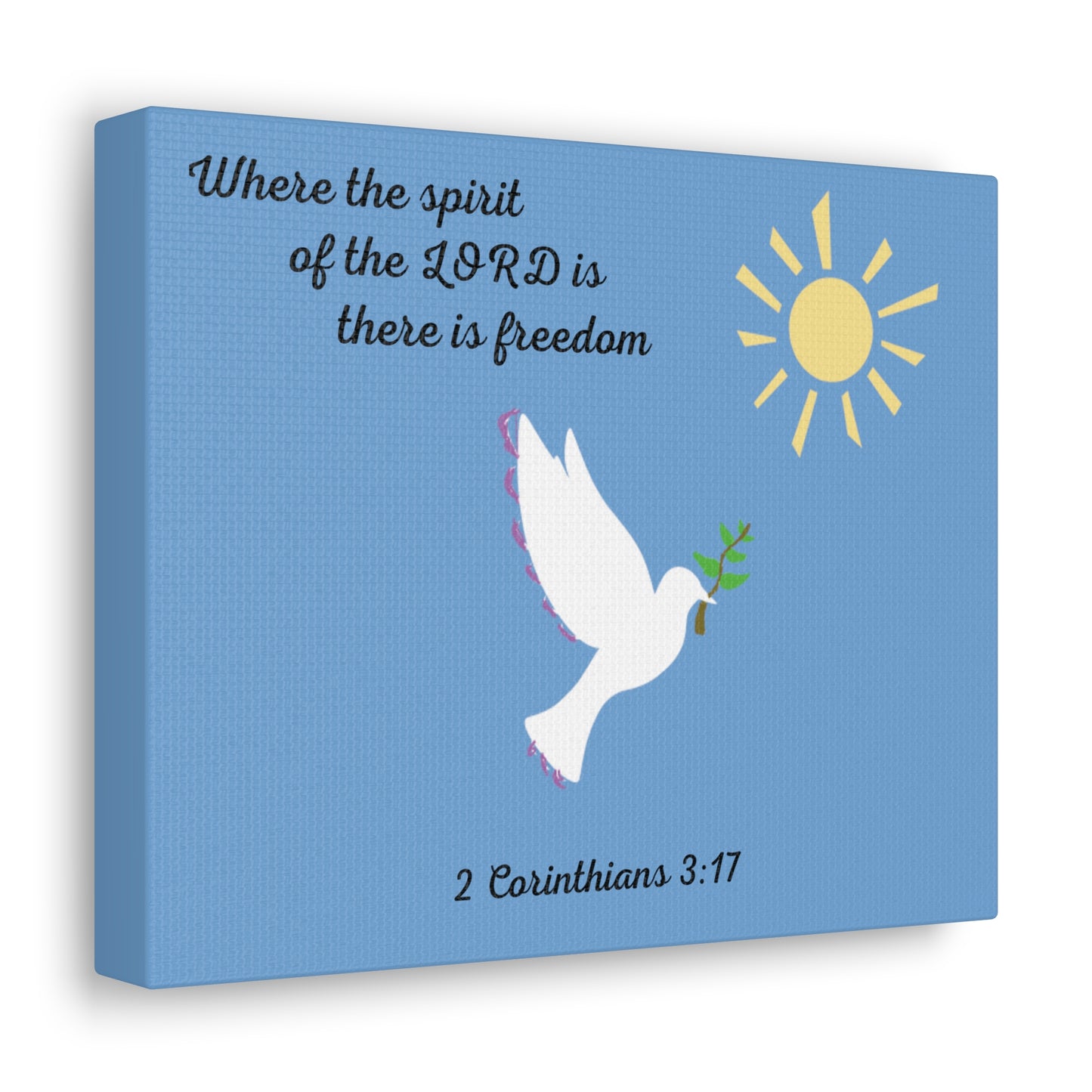 Spirit of freedom Canvas Gallery Wraps, Christian home decor, Christian wall art, Christmas gift, Perfect gift, Religious gift, Inspirational scripture,