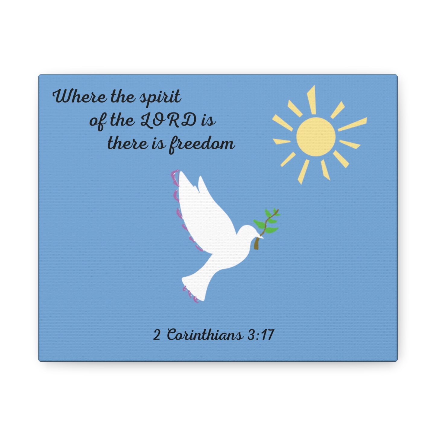 Spirit of freedom Canvas Gallery Wraps, Christian home decor, Christian wall art, Christmas gift, Perfect gift, Religious gift, Inspirational scripture,