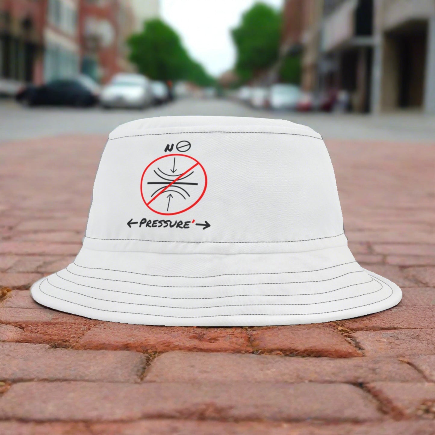 No pressure bucket Bucket Hat (AOP) by Ian&Ethans