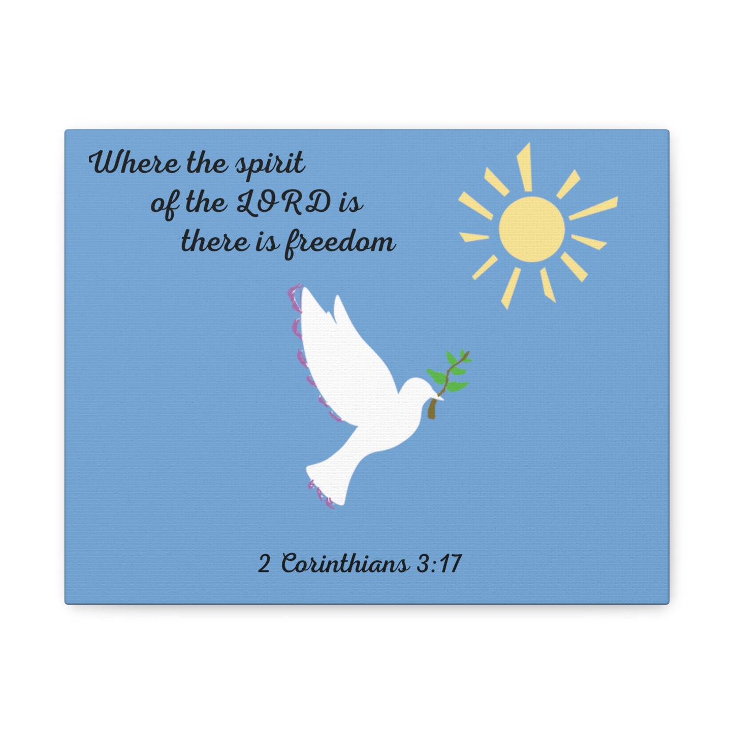 Spirit of freedom Canvas Gallery Wraps, Christian home decor, Christian wall art, Christmas gift, Perfect gift, Religious gift, Inspirational scripture,