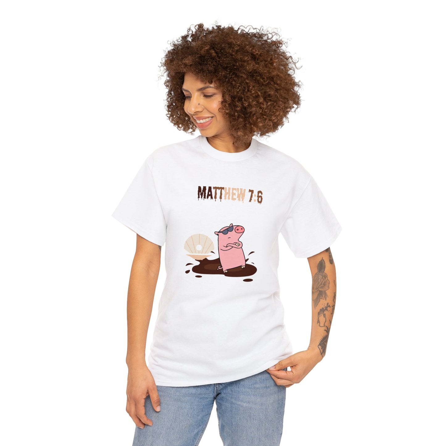 Matthew 7:6 Unisex Heavy Cotton Tee  Christian clothing, Faith based apparel, Graphic t-shirt, Inspirational scriptures, Religious gift, Christmas gift, Perfect gift