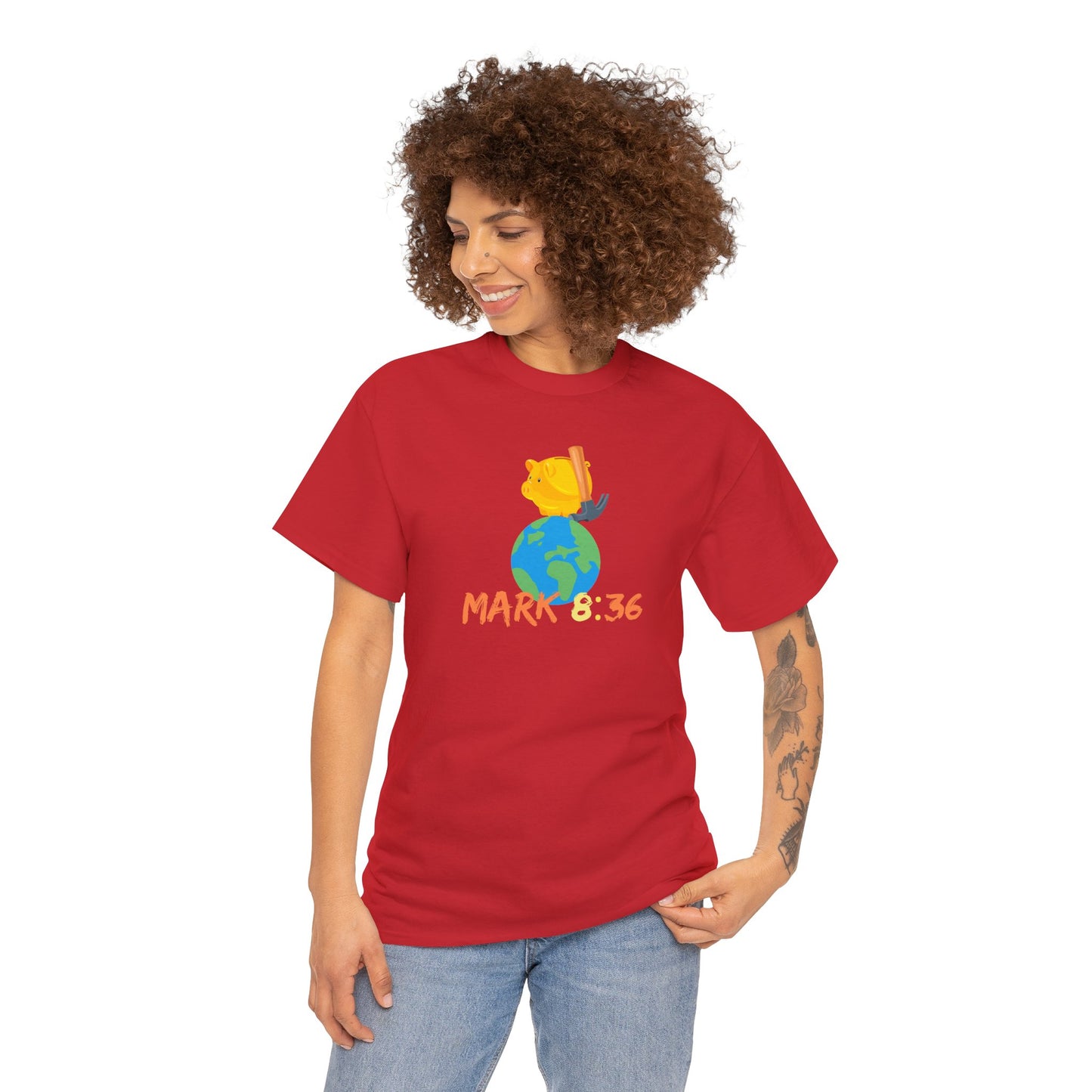 Love of God Unisex Heavy Cotton Tee, Christian clothing , Faith-based apparel, Christmas gift, Perfect gift, Religious gift, Inspirational scripture, Bible verses, Graphic t-shirt