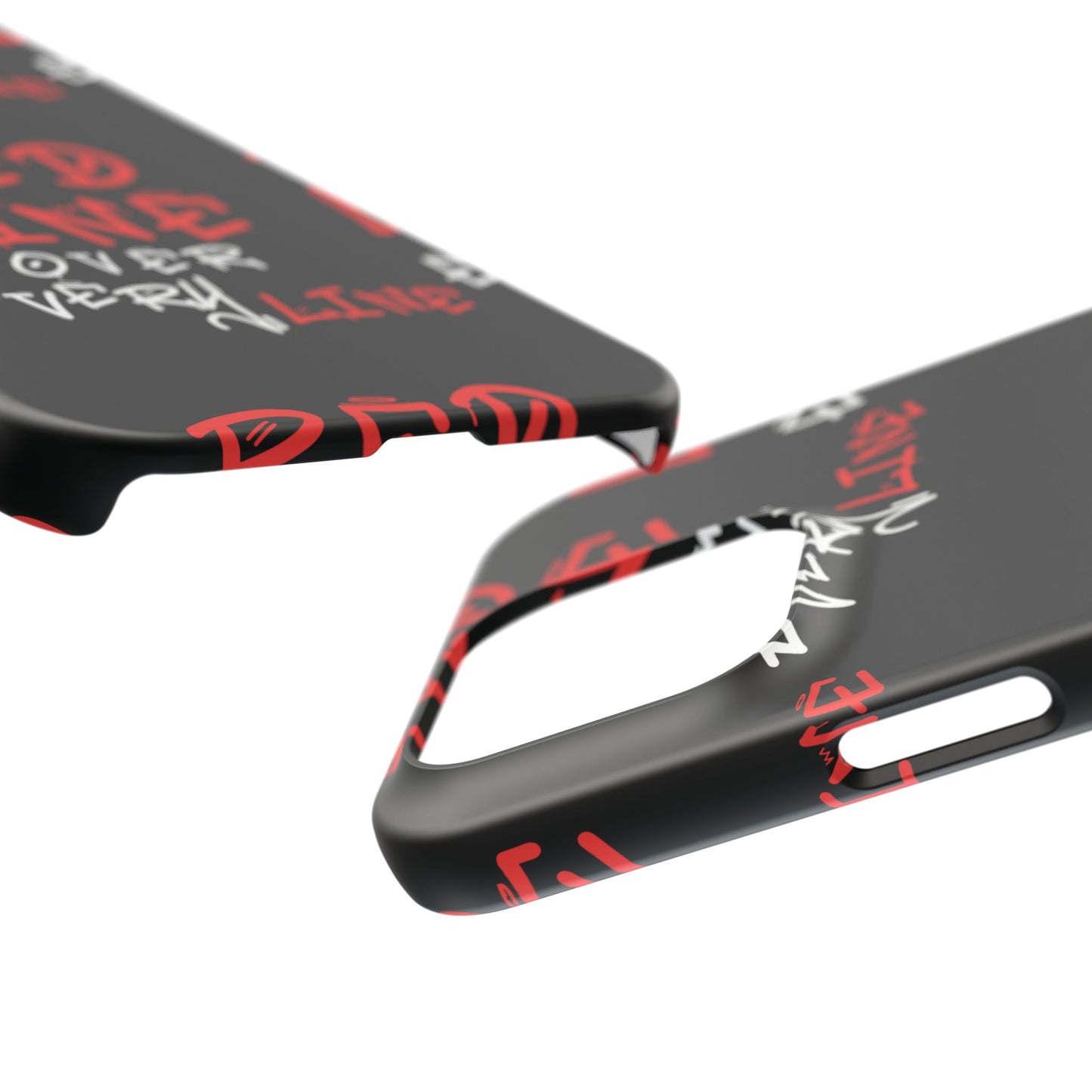 Red Line over Every Line Slim Cases iphone, Samsung galaxy