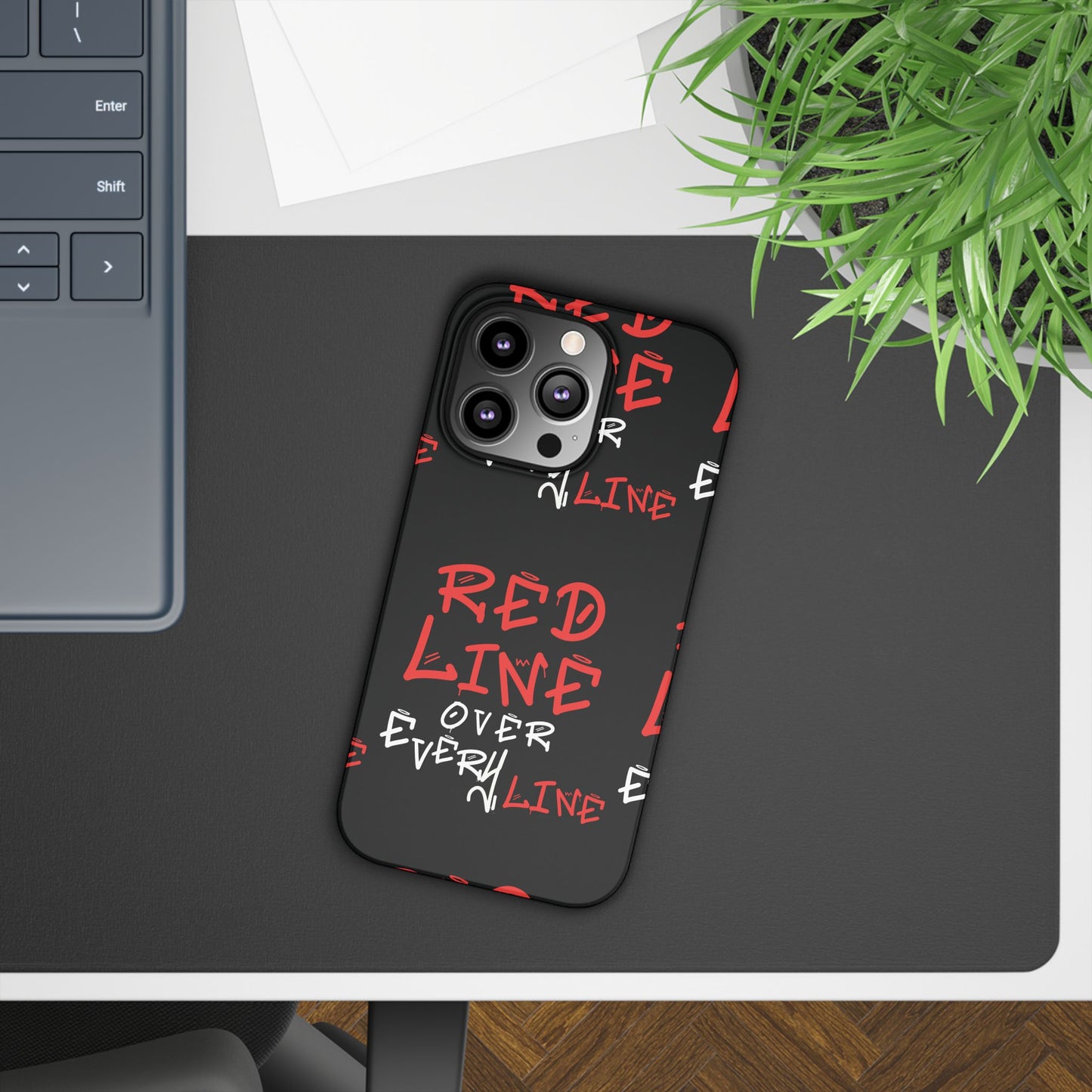 Red Line over Every Line Slim Cases iphone, Samsung galaxy