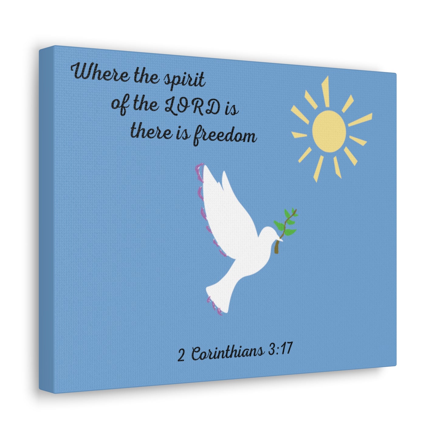 Spirit of freedom Canvas Gallery Wraps, Christian home decor, Christian wall art, Christmas gift, Perfect gift, Religious gift, Inspirational scripture,