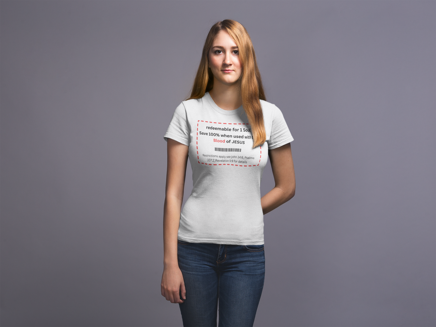 Redemption coupon Unisex Heavy Cotton Tee  Christian clothing, Faith based apparel, Religious gift, Christmas gift, Inspirational scripture