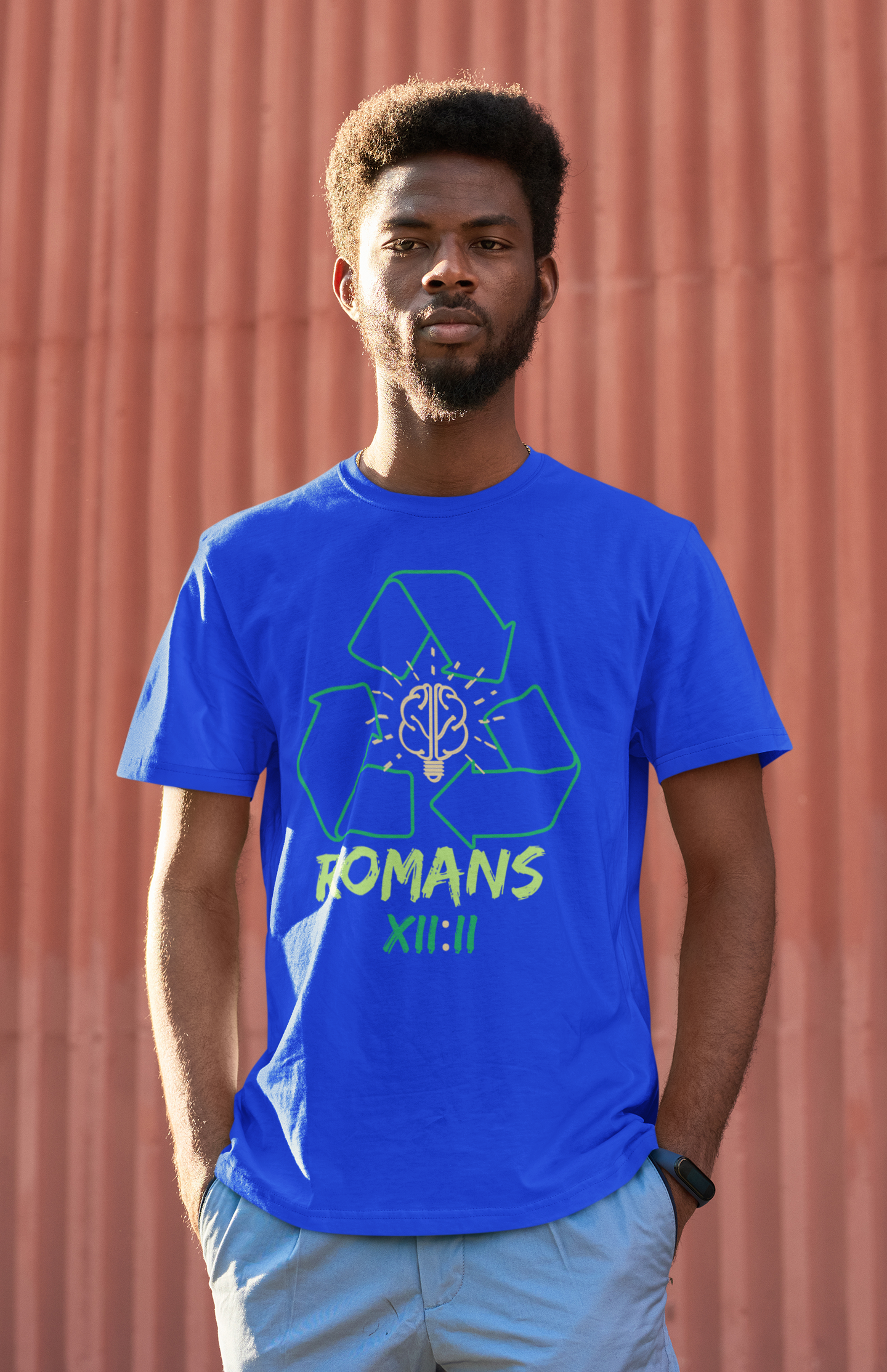 Romans 12:2 Unisex Heavy Cotton Tee Christian clothing, Perfect gift, Christmas gift, Religious gift, Inspirational scripture, Graphic t-shirt,