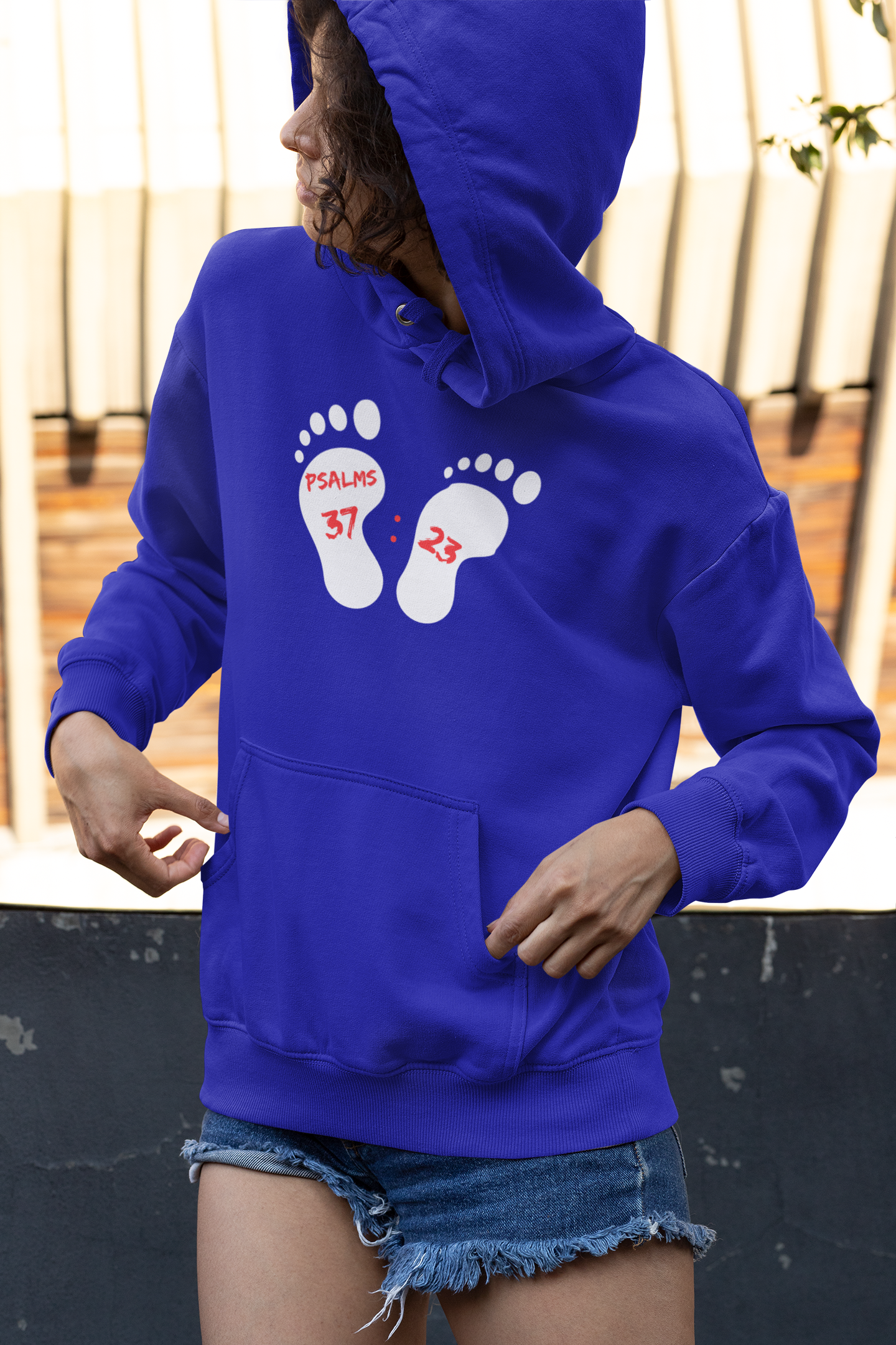 Psalms 37:23 Unisex Hooded Sweatshirt  by Ian&Ethans