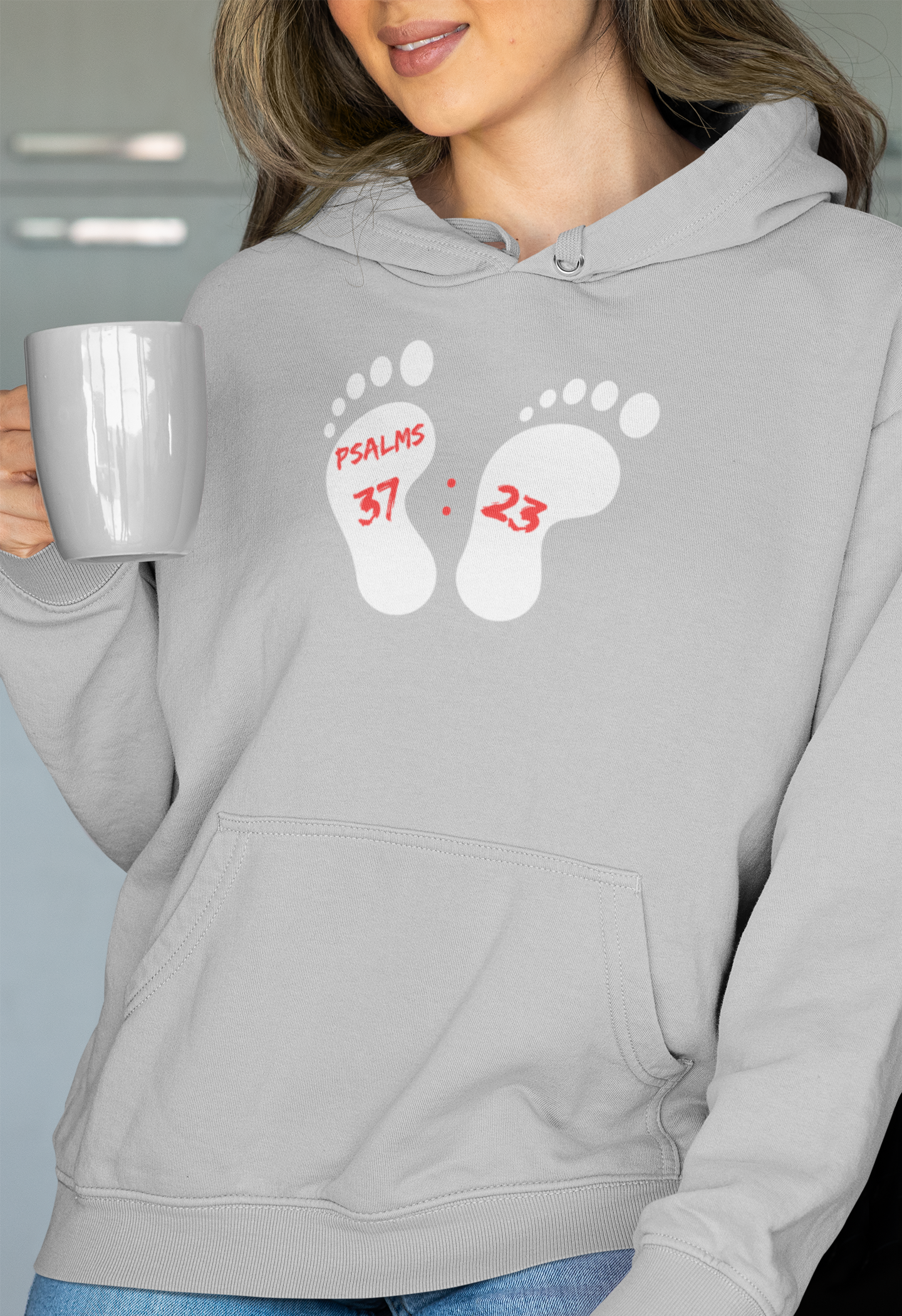 Psalms 37:23 Unisex Hooded Sweatshirt  by Ian&Ethans